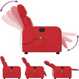  Masažni naslonjač od umjetne kože crveni | shoptok.hr