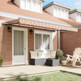  Skrovita tenda Žuta i narančasta i bijela 400x200 cm L | shoptok.hr