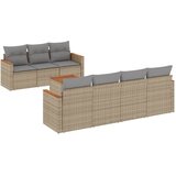 Maison Chic Seti vrtnega pohištva - Vrtna garnitura - Vrtni pohištvo set 8-delna z blazinami bež poli ratan, (21799111) | Shoptok.si
