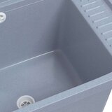 vidaXL Stenski umivalnik siv 50x35x24 cm smola | Shoptok.si