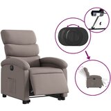  Električni naslonjač na podizanje od tkanine smeđesivi | shoptok.hr