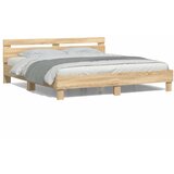  Okvir za krevet s uzglavljem i LED boja hrasta sonome 160x200cm | shoptok.hr