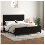 vidaXL Posteljni okvir z vzglavjem crn 180x200 cm zamet Cene