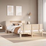 vidaXL Knjižna postelja brez vzmetnice 135x190 cm trdna borovina | Shoptok.si