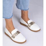 Gemre White eco-leather moccasins with rhinestones Berita | Shoptok.si