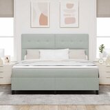  s opruga kutije Svijetlo siva 180 x 200 cm Baršun | shoptok.hr