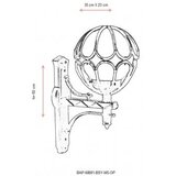 Opviq BAP 68081 BSY M5 OP Zidna lampa, crna | Eponuda.ba