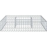  Gabionski uzdignuti krevet Srebrno 100 x 100 x 20 cm - 100 x 100 x 20 cm | shoptok.hr