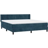  Krevet s oprugama i madracem tamnoplavi 160x200 cm baršunasti | shoptok.hr