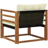  Set vanjskih sofa Čvrsto drvo akacije i Textilene Prirodna | shoptok.hr