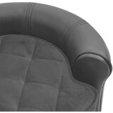 vidaXL pasji kavč siv 48x48x32 cm iz pliša in umetnega usnja | Shoptok.si