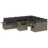  10-dijelni set vrtnih sofa od poliratana s jastucima sivi | shoptok.hr