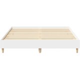 vidaXL Posteljni okvir brez vzmetnice bel 140x200 cm inženirski les | Shoptok.si