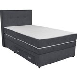Hom`in POSTELJA BOXSPRING 90 cm x 200 cm , les, tekstil, leseni material temno siva | Shoptok.si