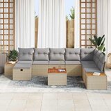  Sjedeća garnitura za vrt 9 kom. Bež poliratan 55 x 62 x 69 cm | shoptok.hr