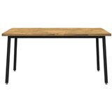  Kvadratni blagovaonski stol 160 x 70 x 75 cm Bijela - Bijela i crna 160 x 70 x 75 cm Četvrtasto | shoptok.hr