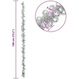  Garland od božićnih kuglica Srebrno 186 cm Polistiren | shoptok.hr