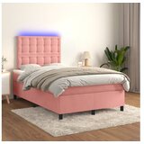 Box spring s madracem LED ružičasti 120x200cm baršunasti | shoptok.hr