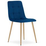 KARA stolica - tamnoplavi baršun / noge u boji drveta x 1 | shoptok.hr