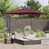  Suncobran s LED trakama Bordeaux Crvena 249 x 249 x 250 cm | shoptok.hr