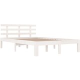  Okvir za krevet od masivnog drva bijeli 135x190 cm bračni | Eponuda.com