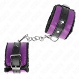 Kink Okovi Za Zapestje Premiuim Fur Lined Black/purple | Shoptok.si