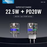  Kućni punjač KONFULON Joko C86Q PD 22.5W/ USB 3.0 22.5w sa kablom Type-C na iPhone Lightning beli 1m Cene