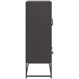  Visoka komoda crna 68x39x111,5 cm od čelika | Eponuda.com