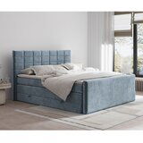 Maison de Rêve Plavi boxspring krevet s prostorom za odlaganje 200x200 cm Ava – | shoptok.hr