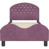  Krevet za djecu s uzglavljem Ljubičasta 80 x 160 cm Baršun | shoptok.hr