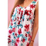 Kesi Włoski Women's sleeveless dress with a floral pattern fuchsia | shoptok.hr