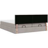  Otomanski okvir kreveta s madracima smeđesivi 180x200cm tkanine | shoptok.hr