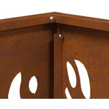 vidaXL Vremensko odporna jeklena konstrukcija Rjava 40 x 40 x 40 cm | Shoptok.si