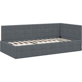  Kutni okvir kreveta Tamno siva 90 cm x 200 cm Baršun | shoptok.hr