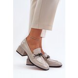 S. BARSKI Grey Patent Leather Court Shoes with Block Heel S.Barski | Eponuda.ba