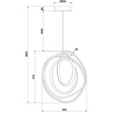 Ondaluce - LED prigu&amp;scaron;iva luster na sajli GOLDEN LED/50W/230V prečnik 50 cm zlatna Slike