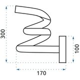 Toolight ZIDNA SVJETILJKA LED SPRING UP APP830-W ZLATNA | shoptok.hr