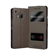 Cadorabo Ohišje, združljivo z HTC ONE M9 v kamnito rjava - Zaščitni ovitek z magnetnim zapiranjem, stoječo funkcijo in 2 okencema za gledanje, (20561252) | Shoptok.si