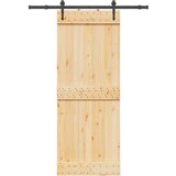 vidaXL Klizna vrata s priborom za montažu 80 x 210 cm masivna borovina | shoptok.hr