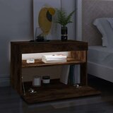 TV ormarić s LED svjetlima boja dimljenog hrasta 60x35x40 cm | shoptok.hr
