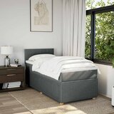  Krevet s oprugama i madracem tamnosivi 90 x 190 cm od tkanine | shoptok.hr