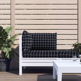 vidaXL Blazina za palete 3 kosi črno karirasto oxford blago Cene