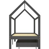  Za dječji krevet s ladicama tamnosivi 90x200 cm borovina | shoptok.hr