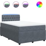 Box spring krevet s madracem tamnosivi 120 x 200 cm baršunasti | shoptok.hr