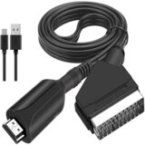 WIRELESS PLACE Pretvornik HDMI v SCART / SCART v HDMI za avdio-video adapter za igralno konzolo Set Top Box - črn - HDMI v SCART, (5000129207) Cene