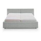 Meise Möbel Siva oblazinjena zakonska postelja s prostorom za shranjevanje z letvenim dnom 160x200 cm Cube – | Shoptok.si
