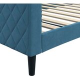 vidaXL Dnevni krevet plavi 100 x 200 cm baršunasti | shoptok.hr