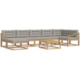  Set vanjskih sofa 8 kom. Bijela i svjetlosiva | shoptok.hr