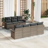 vidaXL vrtna sedežna garnitura Set 4 Siva Ratan Velik Modularna | Shoptok.si