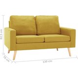 vidaXL Kavč dvosed rumeno blago | Shoptok.si